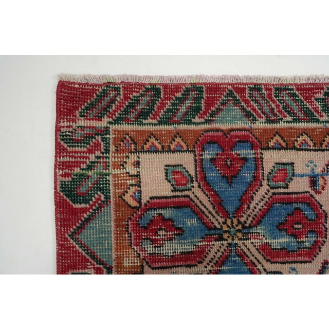 1970s Vintage Persian Handmade Wool 10x13 Red Area Rug For Sale - Image 10 of 11