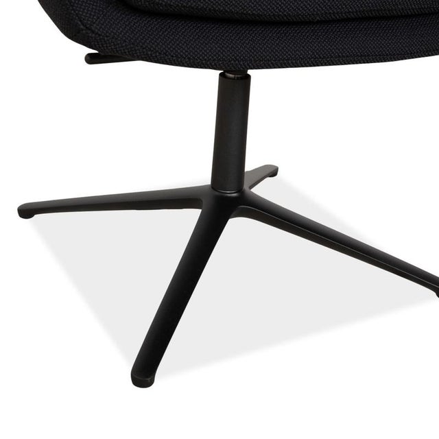 Cordia Swivel Chairs in Dark Grey and Blue Fabric from Cor, Set of 4 For Sale - Image 5 of 13