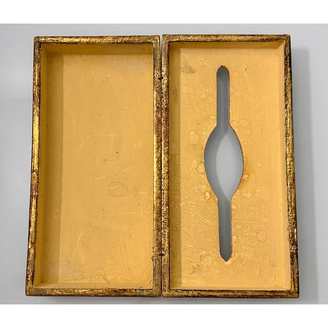 Florentine Gilt Wood Tissue Box For Sale In Madison - Image 6 of 8