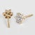 Natural Pave Diamond Earring 14k Yellow Gold Beautiful Studs, A Pair For Sale - Image 6 of 6