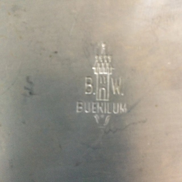 Metal Buenilum 24k Ceramic Top Polished Aluminum Ice Bucket With Tongs For Sale - Image 7 of 11