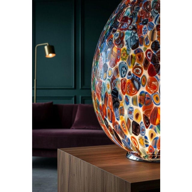 Early 21st Century Murano Glass Egg Lamp by 1295 Murano For Sale - Image 5 of 7