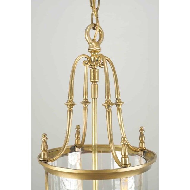 Mid 20th Century Mid 20th Century Restored French Neoclassical Brass Lantern Pendant Light For Sale - Image 5 of 8