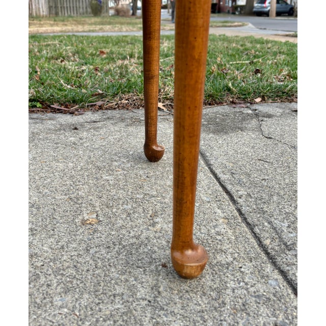 Vintage Colonial Reproduction Maple Secretary Writing Desk For Sale - Image 14 of 15