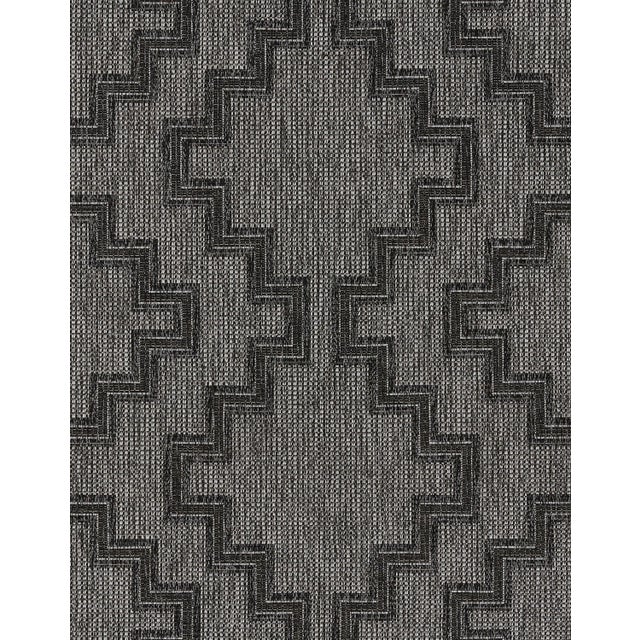 Textile Momeni Contemporary Indoor/Outdoor Hampton Fog Rug in Charcoal, 3'3" x 5' For Sale - Image 7 of 10
