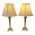 Brass Candlestick Table Lamps, Pair For Sale