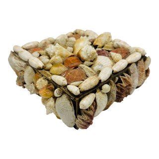 Vintage Coastal Shell Box For Sale