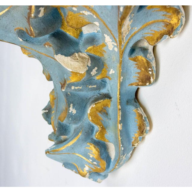 French Plaster Pedestal Shelf For Sale - Image 10 of 12