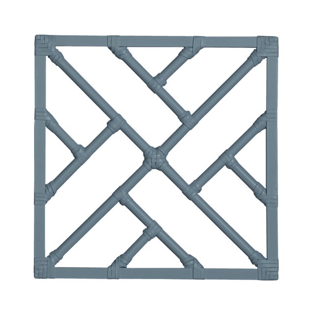 Teal Chippendale Writing Desk - Regatta Blue For Sale - Image 8 of 9