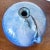 Vintage Hand Thrown Studio Pottery Jug in Shades of Blue With Twisted Handle, Signed For Sale In Los Angeles - Image 6 of 8