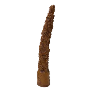 Chinese Brown 18 Lohons Eighteen Arhats Wood Statue Art