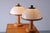 Set of two mushroom table- or bedside lamps by Steinhauer (Netherlands). These identical small table lamps were produced...