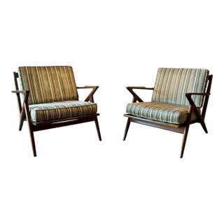 1960s Poul Jensen for Selig Z Chairs, Original Danish Modern– a Pair For Sale