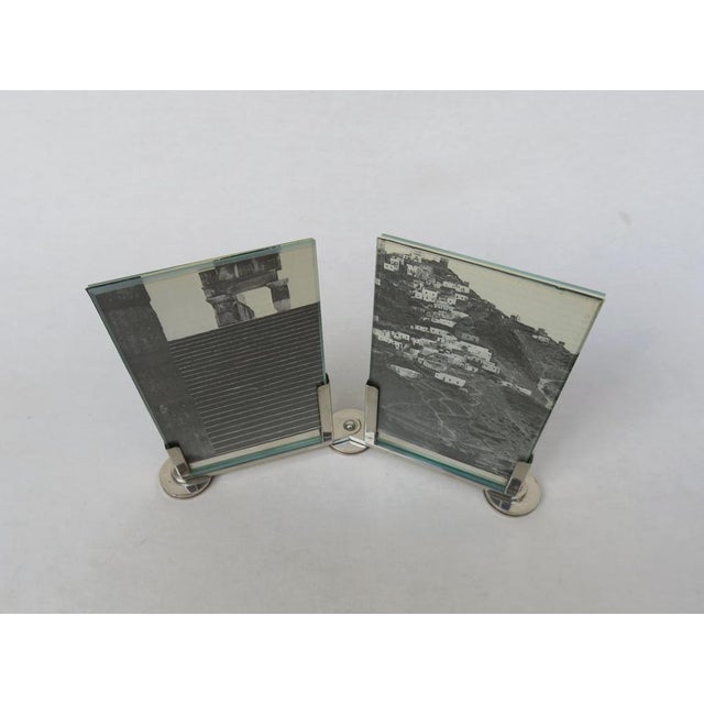 Art Deco Double Picture Frame in Nickel-Plating, 1920s For Sale - Image 9 of 18