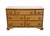 American Bassett Furniture Solid Hard Rock Maple Colonial Early American 56" Double Dresser 229-01-237 For Sale - Image 3 of 15