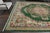 Textile 1970s Vintage Persian Handmade Wool Cotton Green Area Rug For Sale - Image 7 of 11