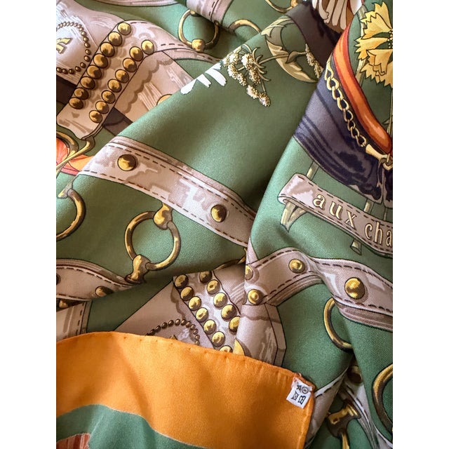 Hermès Aux Champs 1990 Silk Scarf Designed by Cathy Latham For Sale In New York - Image 6 of 12