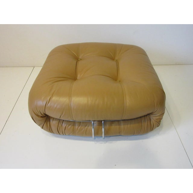 Modern Modern Tobia Scarpa for Cassina Soriana Leather Ottoman For Sale - Image 3 of 11