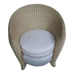 Mid Century Wicker Tub Chair
