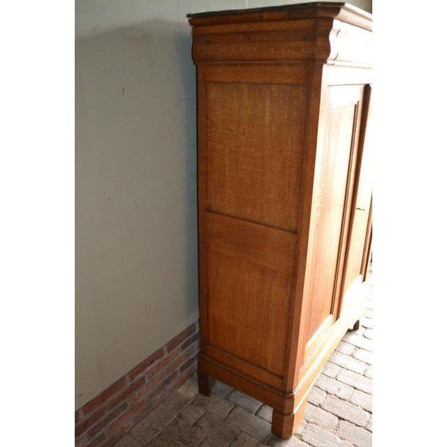 Brown Antique Louis Philippe Wardrobe in Oak For Sale - Image 8 of 10