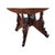 19th C American Victorian Walnut Marble Top Parlor Center Table Antique For Sale - Image 10 of 10