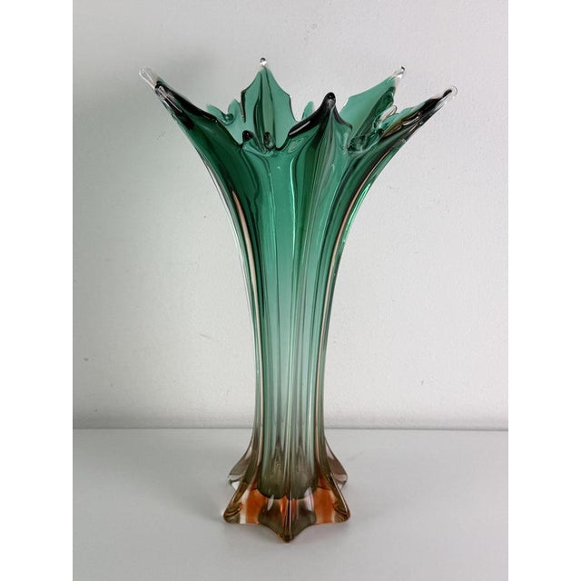 Mid-Century Modern Large Vintage Murano Glass Vase, 1940s For Sale - Image 3 of 13