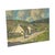 Mid-Century Modern Vintage European Village Landscape Painting on Canvas. For Sale - Image 3 of 10