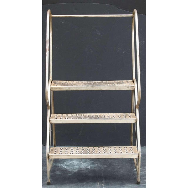 Silver Steel Industrial Ladder Steps For Sale - Image 8 of 9