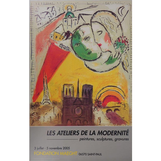 Les Amoureux de Notre Poster after Marc Chagall For Sale - Image 6 of 6