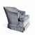Blue Vintage Blue Striped Velvet Swivel Lounge Chair, Late 20th Century For Sale - Image 8 of 13