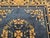 19th Century Chinese Peking Area Rug, Floral & Bird Motifs,Tan & Blue, 3' x 3' For Sale - Image 4 of 9