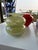 1980s Vintage Handblown Chartreuse Art Glass Vase For Sale - Image 5 of 6