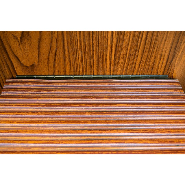 1960s Vinyl and Wood Pouf with Ladder and Compartment, Italy, 1960s For Sale - Image 5 of 8