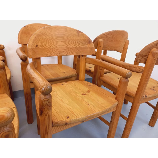 Vintage Scandinavian Armchairs in Pine by Rainer Daumiller, 1960s, Set of 6 For Sale - Image 9 of 18