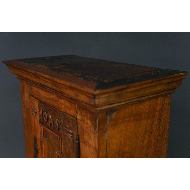 Baroque Tobacco Cabinet in Oak For Sale - Image 6 of 13