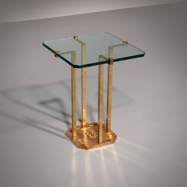 T18 Side Tables Polished Brass by Peter Ghyczy, 1970s For Sale - Image 9 of 9