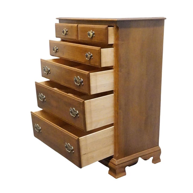 Ethan Allen Heirloom Nutmeg Maple Colonial Early American 35" Chest of Drawers 10-5304 For Sale In Kansas City - Image 6 of 13
