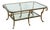 1970s Oversized Hollywood Regency Gilt Iron Two-Tier Glass Coffee Table For Sale