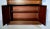 1960s English Regency Mahogany Bookcase China Cabinet With Brass Lattice Doors For Sale - Image 5 of 12