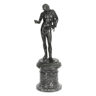 Grand Tour Patinated Bronze Figure of Narcissus, 1870s For Sale
