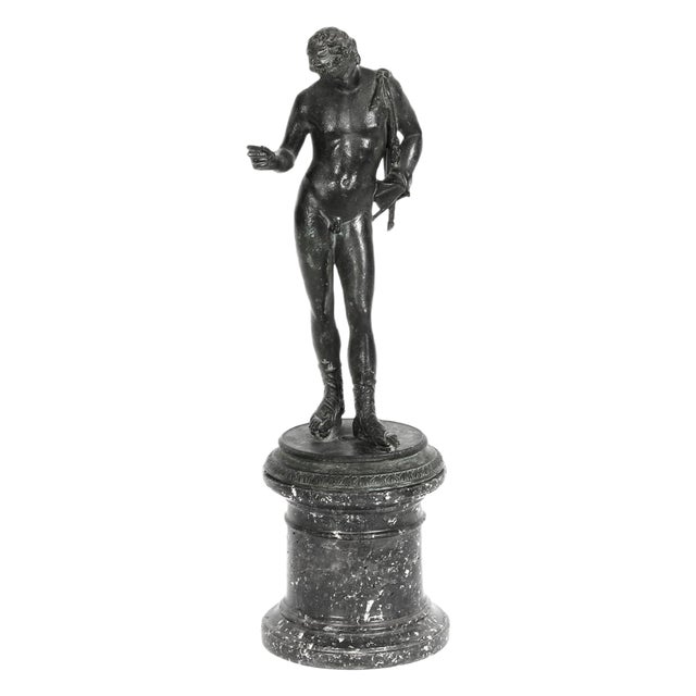Grand Tour Patinated Bronze Figure of Narcissus, 1870s For Sale