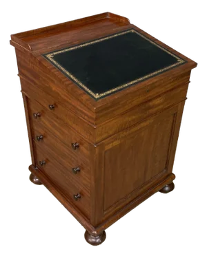 Antique Victorian Mahogany Davenport, 1851