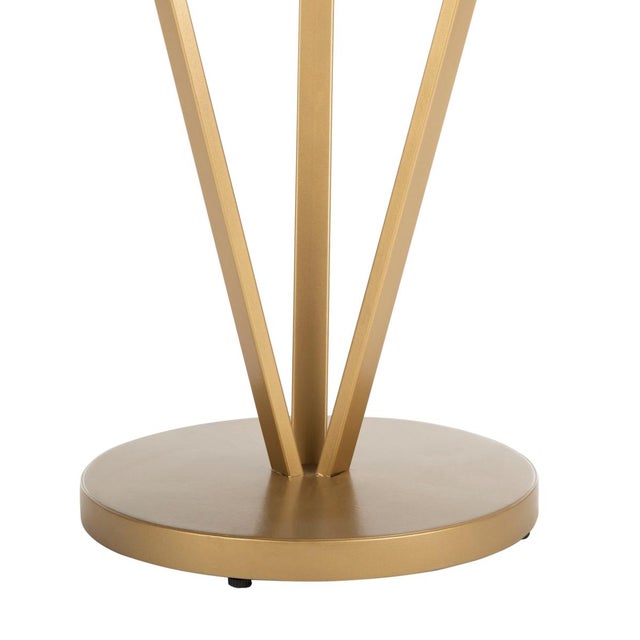 Spritely Home Theia Marble Accent Table in White / Gold For Sale - Image 4 of 5