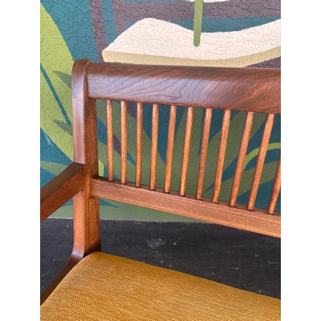 Refinished Mid Century Bernhardt Bench For Sale In Tampa - Image 6 of 9
