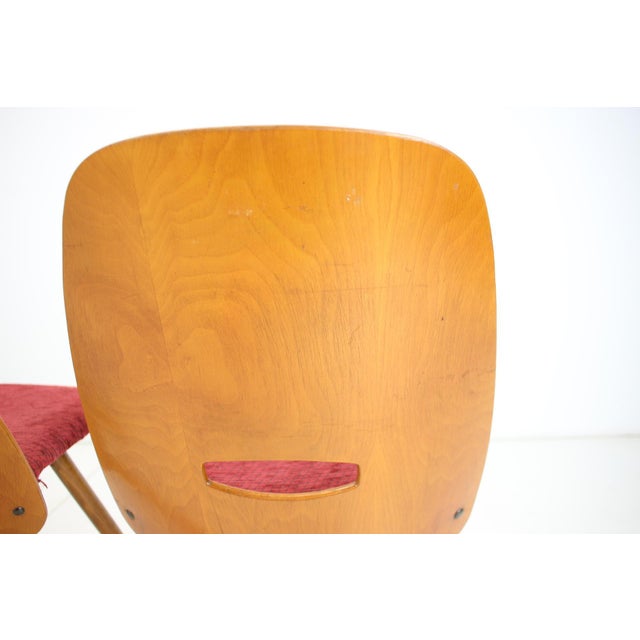 Brown Dining Chairs attributed to Frantisek Jirak for Tatra, 1960s, Set of 4 For Sale - Image 8 of 15