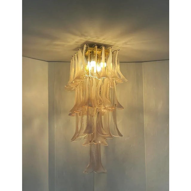Vintage Pendant Lamp in Pink Murano For Sale - Image 5 of 10