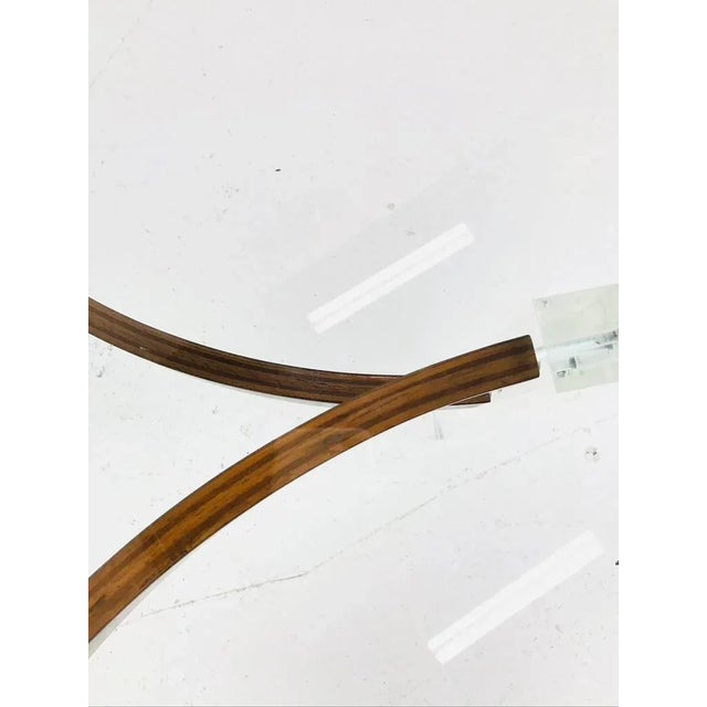 Brown Mid-Century Modern Lucite and Bentwood Coffee Table For Sale - Image 8 of 12