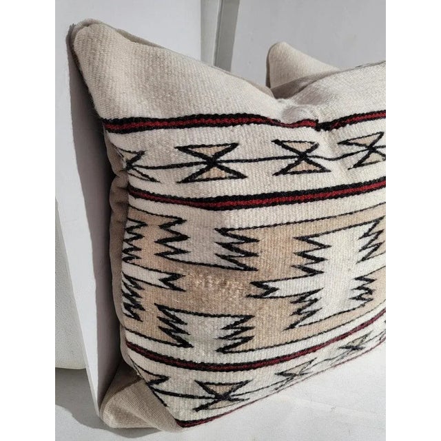 1930s Navajo Indian Weaving Cream Ground Pillows-Pair For Sale - Image 5 of 6