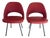 1950s Eero Saarinen for Knoll Executive Side Chairs in Red Vinyl - Pair For Sale