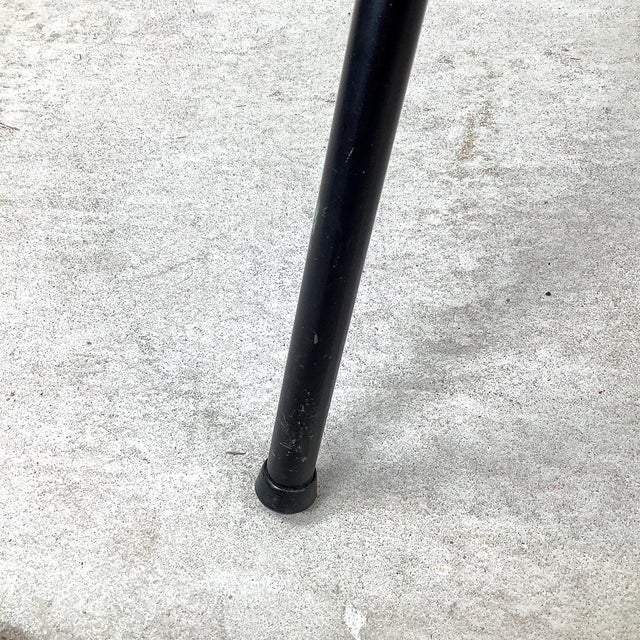 Mid-Century Modern Slipper Chair, Black Tubular Steel Frame For Sale - Image 12 of 12